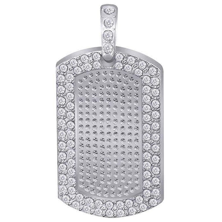 Iced out store dog tag pendant