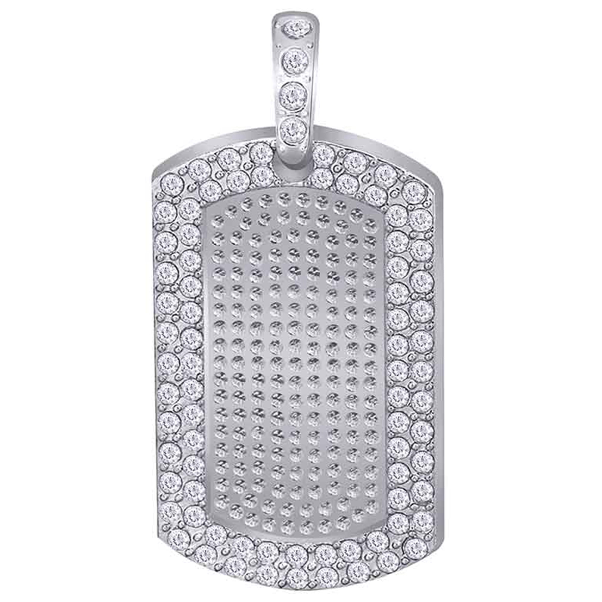 White gold iced 2025 out pendant