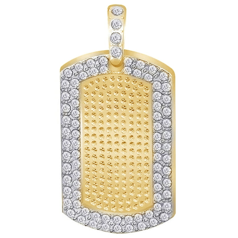Iced out dog tags hot sale