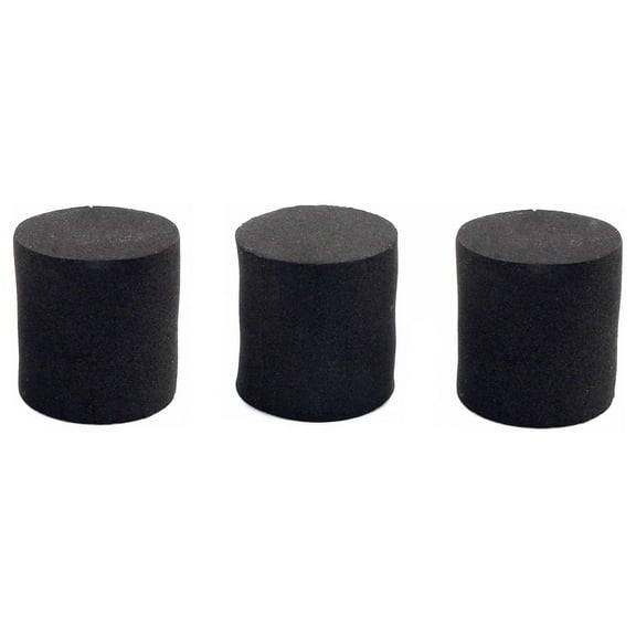 1.25" Cylinder Tip - Low Profile Staff/Sword Neoprene Safety Tip - 3 Pieces
