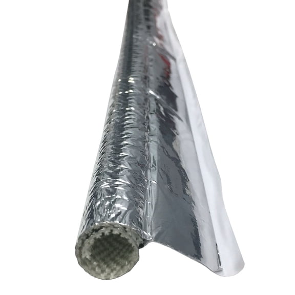 1.25" Diameter Electriduct Aluminum Heat Reflective Fiberglass Side Entry Self-Closing Sleeving - 39" Length - 3 Pieces