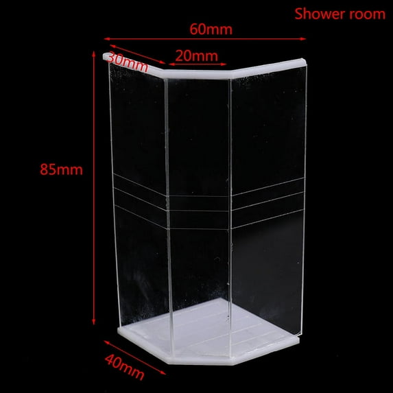 1:25 Dollhouse Miniature Bathroom Set Shower Room Toilet Bathtub Sink Model Toy