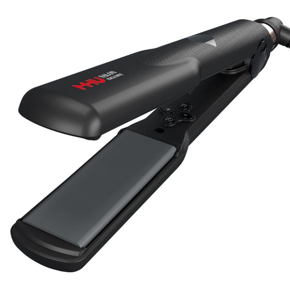 1.25 in Professional Tourmaline Ceramic Flat Iron Hair Straightener, Anti-Static Technology, Black