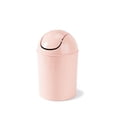 thumbnail image 1 of 1.25 Gallon Mini Waste Can with Removable Swing-Top Lid - Small Garbage Bin for Kitchen, Bathroom, Bedroom, Office - Compact Trash Can Fit Under Tables & Counters - Pink, 1 of 5