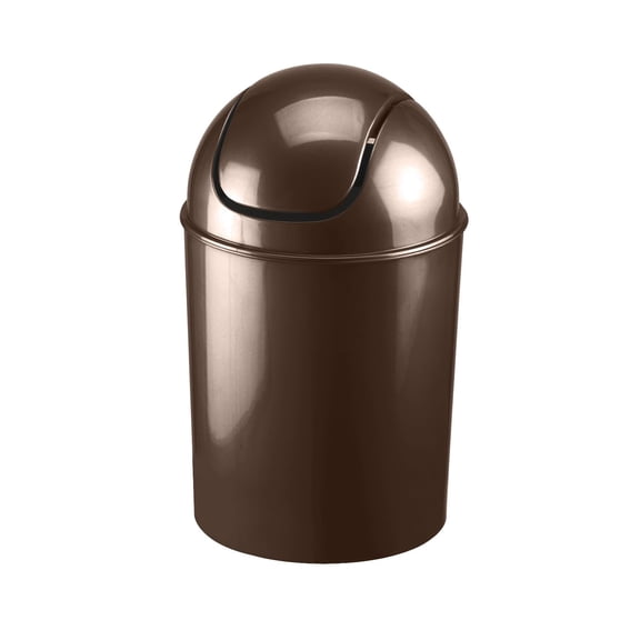 1.25 Gallon Mini Waste Can with Removable Swing-Top Lid - Small Garbage Bin for Kitchen, Bathroom, Bedroom, Office - Compact Trash Can Fit Under Tables & Counters - Pink