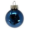 thumbnail image 1 of 1.25 Inch (30mm) 40 count Shiny Midnight Blue Glass Ball Christmas Ornaments, 1 of 5