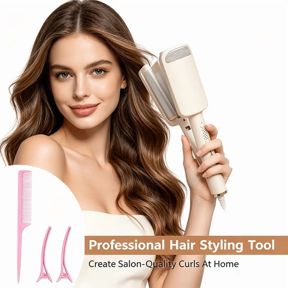 1.25 Inch Beach‑Wave Curling Iron, heating‑optimized to cut frizz and ...