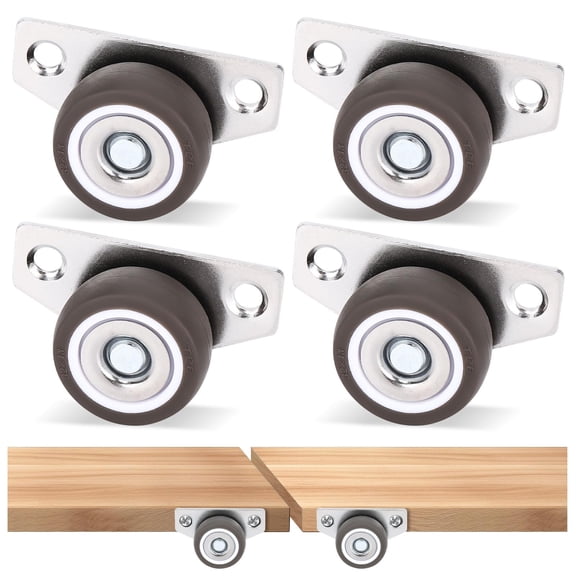 1.25 Inch Small Side Mount Caster Wheels, Mini Low Profile Casters
