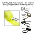thumbnail image 1 of 1.25" Key Fob Hardware and 1.25" Cotton Webbing Combo - Laser Yellow, 1 of 1