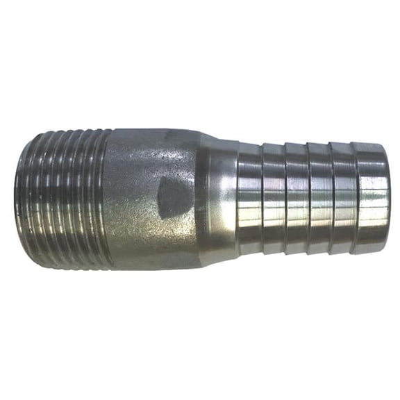 1.25 MIP x 1 in. Insert x 9 Cast Stainless Steel Male Adapter with Hex