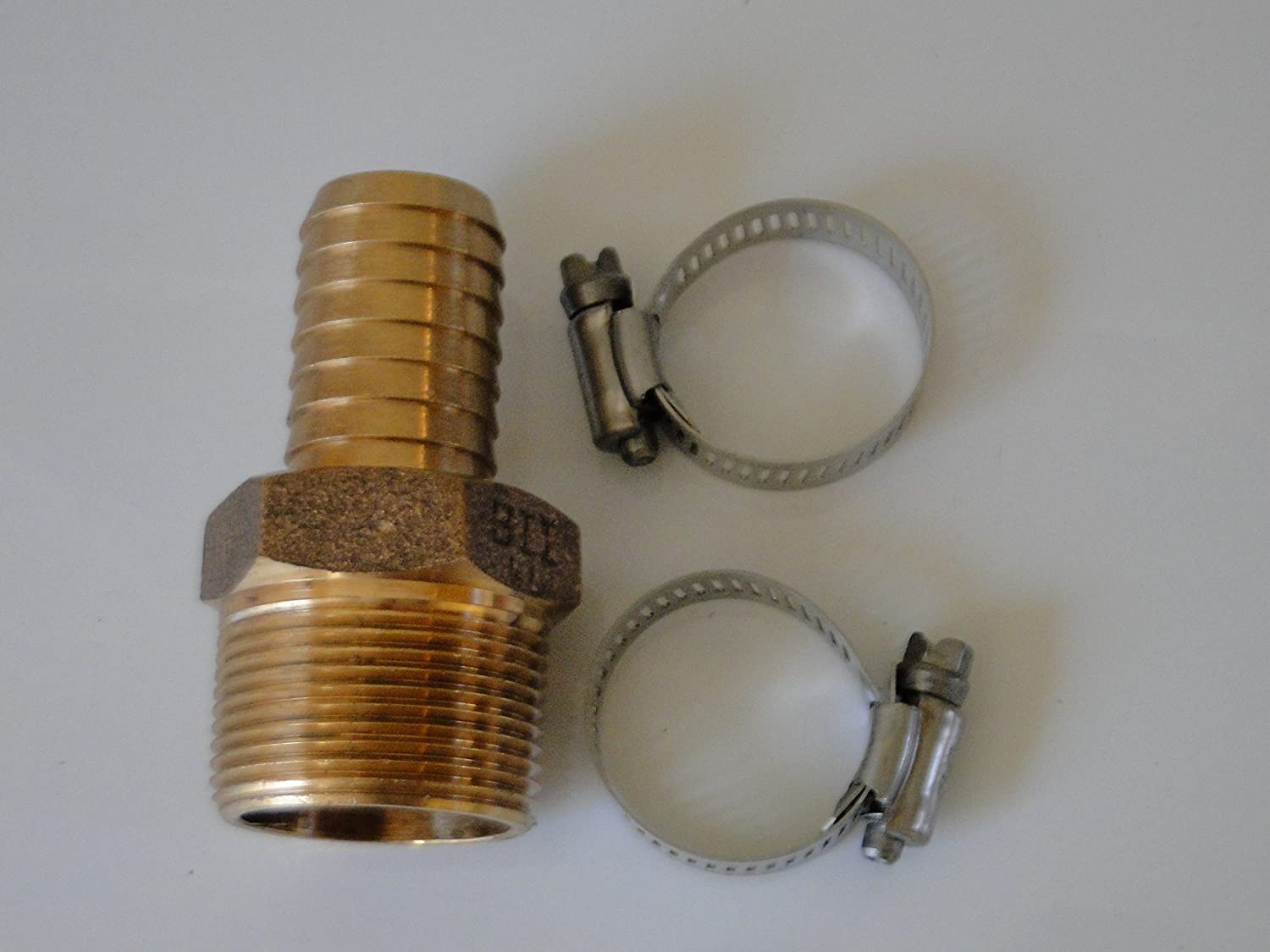 1.25" MPT x 1" barbed POLY Brass Insert male reducing Adapter POLY PIPE