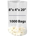 thumbnail image 1 of 1.25 Mil Expandable Gusseted Polypropylene Bags LDPE - 8"X4"X20" & (1000 Bags), 1 of 7