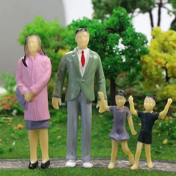 14PCS 1:25 Model Trains Miniature Painted Figures G Scale People Standing Seated