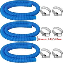 1.25" Pool Hose Pool Pump Replacement Hose for Above Ground Pools, 59" Long Pool Filter Hose, Pool 32mm Hoses Replacement Pool Tubes for 330GPH 530GPH 1000GPH Filter Pumps, Pump Model 607, 637