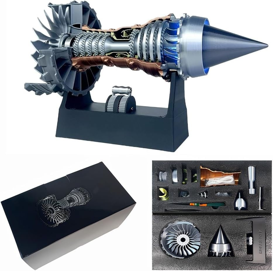 1/25 Simulation Aircraft Turbojet Engine Rotatable Model(11in/28cm), 3D ...