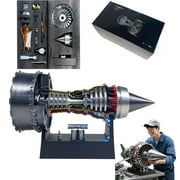1/25 Simulation Aircraft Turbojet Engine Rotatable Model, Tr900 3D Printed Aircraft Engine Simulation Model with LED Light & Adjustable Speed MotorCombination Red Light