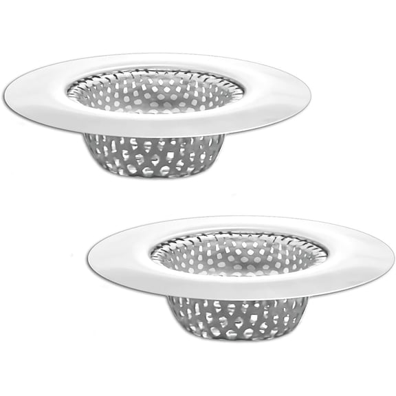 1.25" Small Drain Strainer, Sink Drain Hair Catcher, Bathroom Sink Strainer, 2PCS Drain Mesh Baskets for Laundry, Mop Pool, Utility, Slop, RV Sink, Stainless Steel Drain Filter