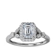thumbnail image 1 of 1.25 Ct Luxurious Emerald Cut Solitaire Real Diamond (F-G/VS1) Wedding Ring for her Solid 14K White Gold Size 8 by Diamond-Capitals, 1 of 8