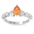 thumbnail image 1 of 1.25 T.C.W Stylish Natural Diamond Citrine Gemstone Wedding Ring for Ladies Solid 18K White Gold Size 9 by Diamond-Capitals, 1 of 8