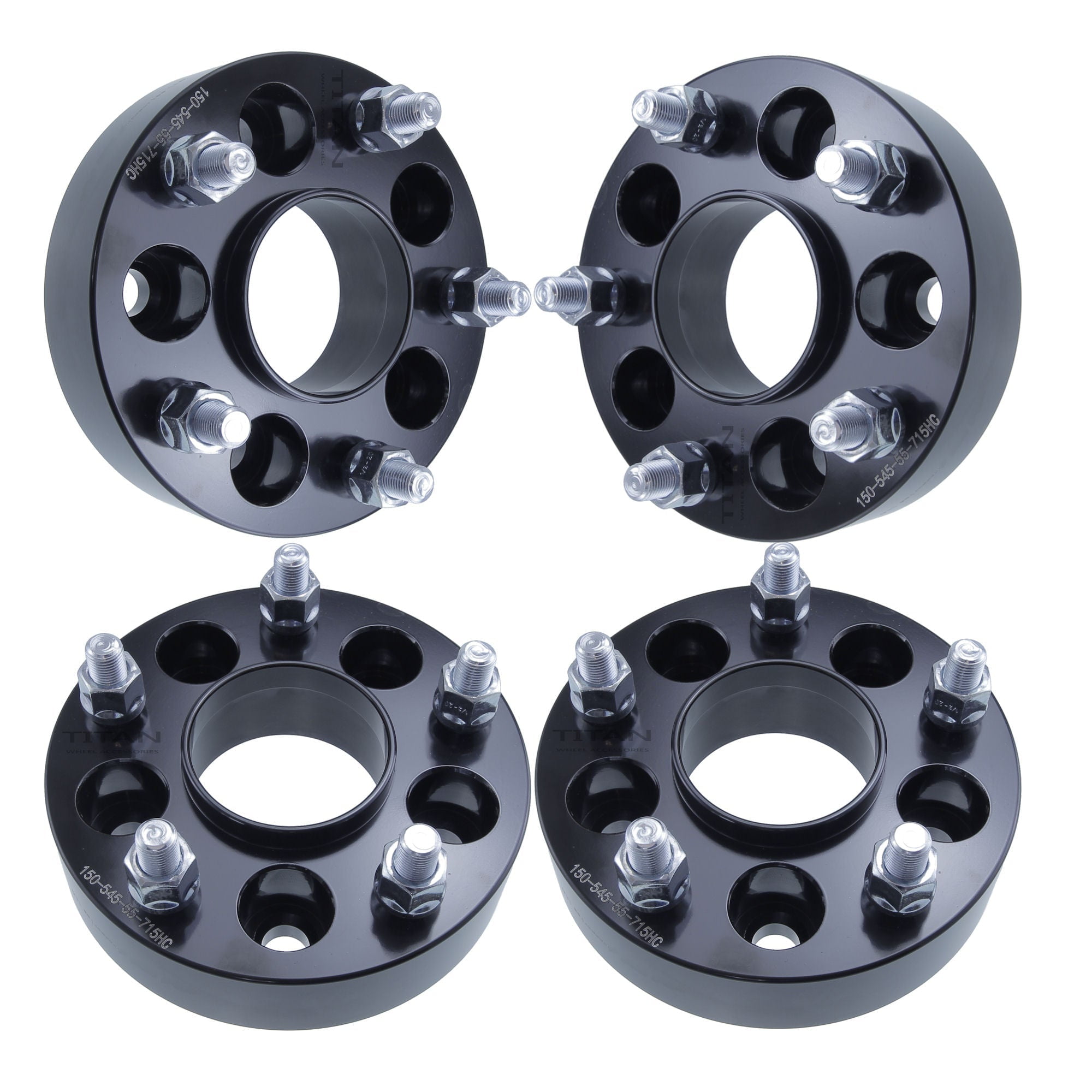 1.25" Titan 5x4.5 to 5x5 Wheel Adapters for Jeep JK Wheels on TJ YJ
