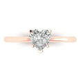 thumbnail image 1 of Solitaire Engagement Ring for Women - 1.25ct Simulated Diamond in 18K Rose Gold Promise Ring, 1 of 6