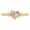 thumbnail image 1 of Solitaire Engagement Ring for Women - 1.25ct Yellow Moissanite in 18K Yellow Gold Promise Ring, 1 of 6