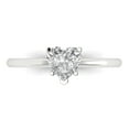 thumbnail image 1 of Clara Pucci 14K White Gold Solid Gold Moissanite Solitaire Anniversary Ring for Women - 1.25 cttw Heart Cut, 1 of 8