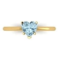 thumbnail image 1 of Solitaire Engagement Ring for Women - 1.25ct Natural Aquamarine in 14K Yellow Gold Promise Ring, 1 of 5