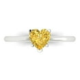 thumbnail image 1 of Clara Pucci 14K White Gold Solid Gold Citrine Solitaire Anniversary Ring for Women - 1.25 cttw Heart Cut, 1 of 8
