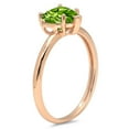 thumbnail image 1 of 1.25 ct Heart Cut Natural Peridot Solitaire Engagement Ring for Women in 18K Rose Gold, 1 of 2