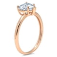thumbnail image 1 of 1.25 ct Heart Cut Simulated Blue Diamond Solitaire Engagement Ring for Women in 14K Rose Gold, 1 of 2