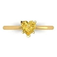 thumbnail image 1 of Clara Pucci 14K Yellow Gold Solid Gold Yellow Solitaire Anniversary Ring for Women - 1.25 cttw Heart Cut, 1 of 8