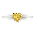 thumbnail image 1 of Clara Pucci 14K White Gold 1.25ct Yellow Solitaire Ring for Women, 1 of 8