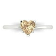 thumbnail image 1 of 1.25 ct Heart Cut Yellow Moissanite Solitaire Engagement Ring for Women in 18K White Gold, 1 of 5