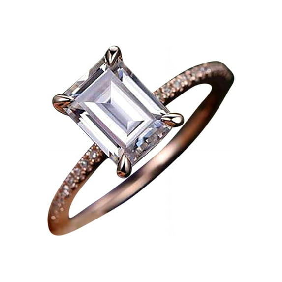 1.25 ct Moissanite & Moissanite Engagement Ring in Semi Eternity with 18k Gold Plating