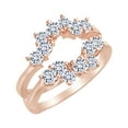 thumbnail image 1 of 1.25 ct White Natural Diamond Enhancer Guard Ring in 14k Rose Gold, 1 of 1
