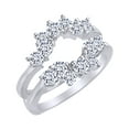 thumbnail image 1 of 1.25 ct White Natural Diamond Enhancer Guard Ring in 14k White Gold, 1 of 1