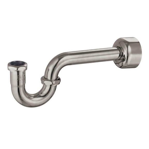 1.25 in. 18 Gauge Circlet Brass P-Trap, Brushed Nickel