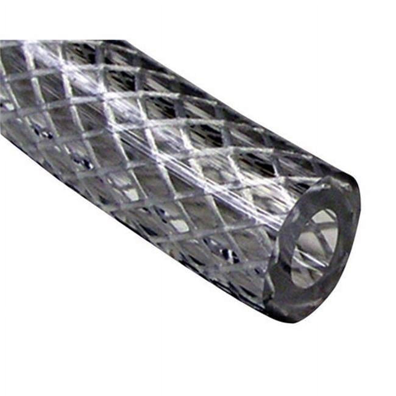 Clear Reinforced PVC Braided Tubing, 1.25 in. x 1.75 in. x 10 ft.