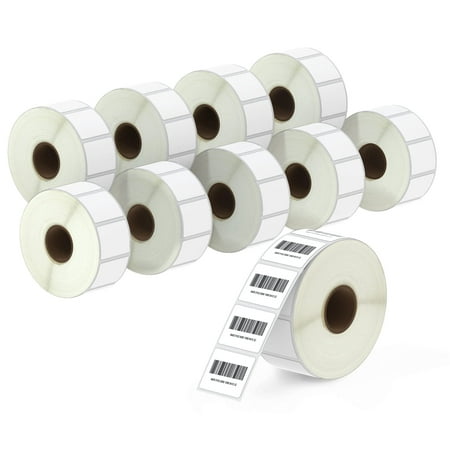 1.25" x 1" (32 mm x 25 mm) UPC Barcode & Address Labels Compatible with Zebra & More Label Printer,Premium Adhesive & Perforated [10 Rolls, 13800 Labels]