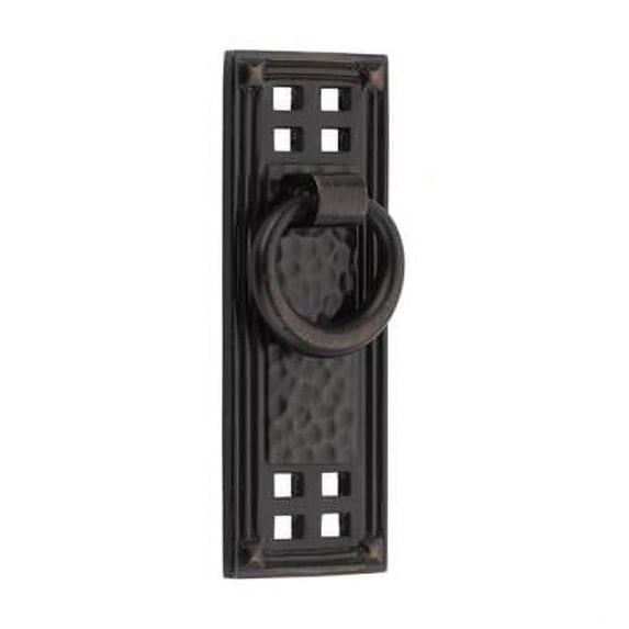 1.25 x 3.5 in. Hammered Vert Ring Cabinet Pull, Oil Rubbed Bronze