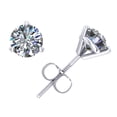 thumbnail image 1 of 1.25Ct Round Diamond Martini Stud Earrings 14k White Gold Prong ScrewBack E VS1, 1 of 1