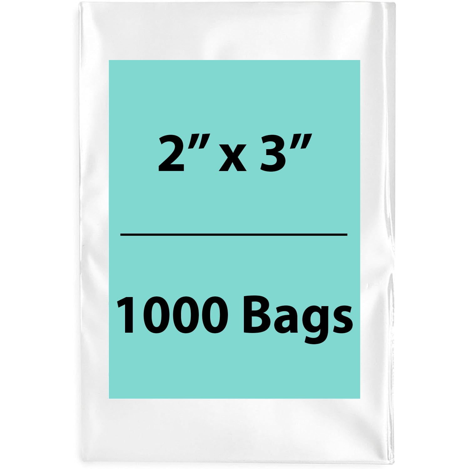 2000 - 2 x 3 Zip Lock 2x3 Plastic Bags 2 MIL Reclosable Poly Clear