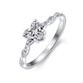 thumbnail image 1 of 1.25ct Heart Cut Cubic Zirconia Wedding Promise Rings for Women, 1 of 5