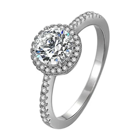 1.25ct Round Cut Cubic Zirconia Band 925 Sterling Silver Women's Ring Jewelry