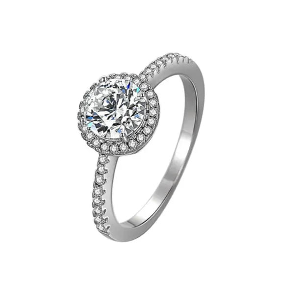 1.25ct Round Cut Cubic Zirconia Band 925 Sterling Silver Women's Ring Jewelry