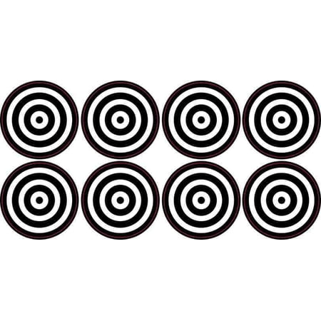 1.25in x 1.25in Bulls-eye Target Stickers