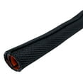 thumbnail image 1 of 1" (25mm) Double Layer Wear-Indicating Self Closing Protective Braided Sleeving Wrap - 10 Feet - Black (outer) / Orange (inner), 1 of 2