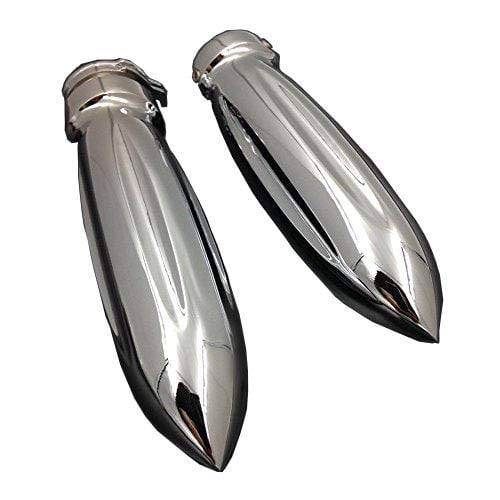 1" 25mm Handlebar Hand Grips For Harley Honda Kawasaki Suzuki Yamaha Cruiser Chopper Cafe Racer Custom (Chrome)