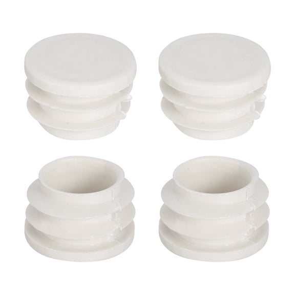 1"(25mm) Round Plug, 4 Pcs White End Cap Plug Cap Insert